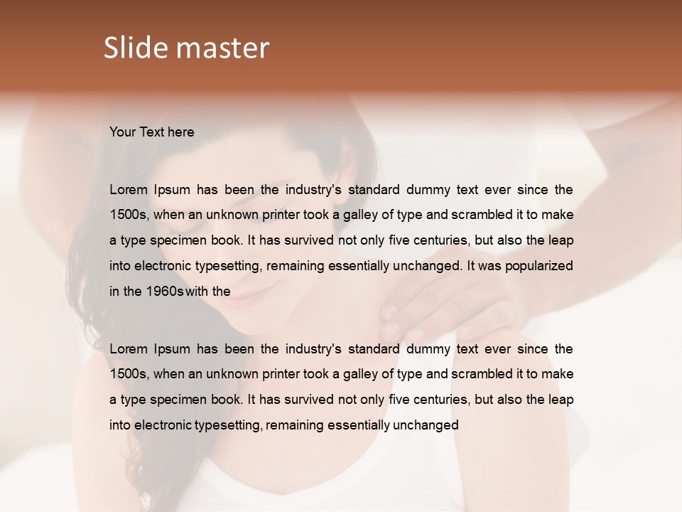 A Woman Getting A Neck Massage From A Man PowerPoint Template