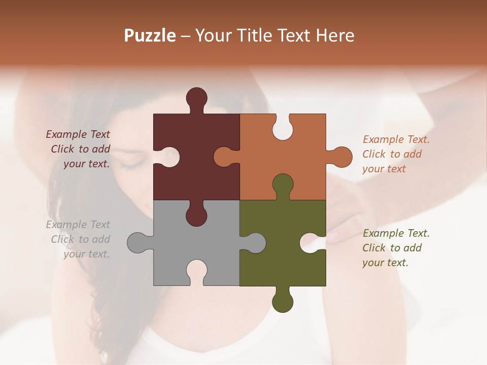 A Woman Getting A Neck Massage From A Man PowerPoint Template