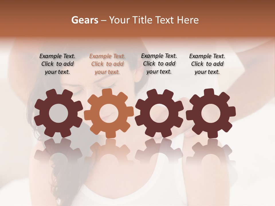 A Woman Getting A Neck Massage From A Man PowerPoint Template