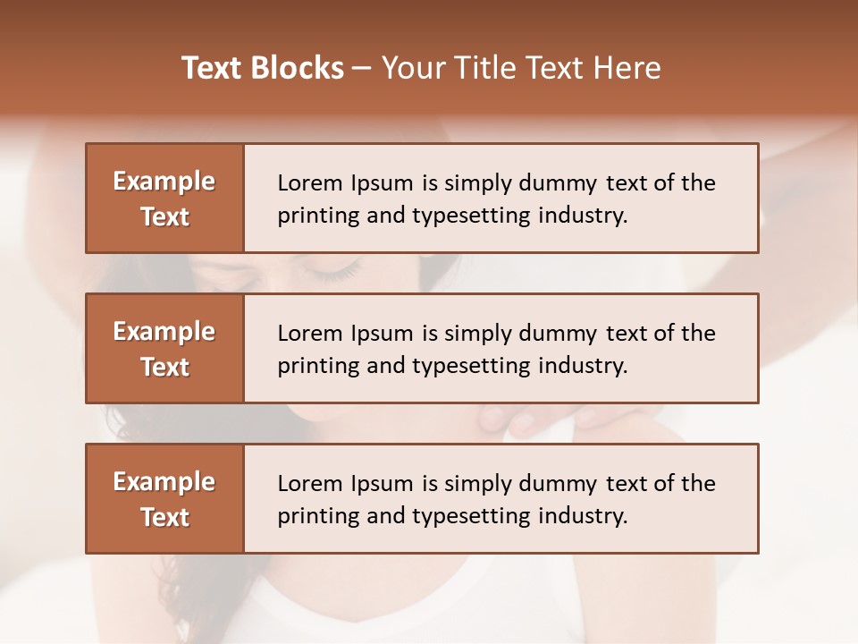 A Woman Getting A Neck Massage From A Man PowerPoint Template
