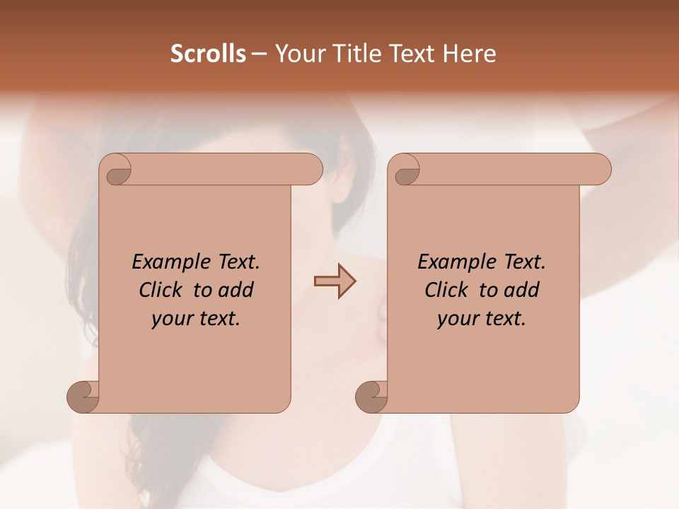 A Woman Getting A Neck Massage From A Man PowerPoint Template