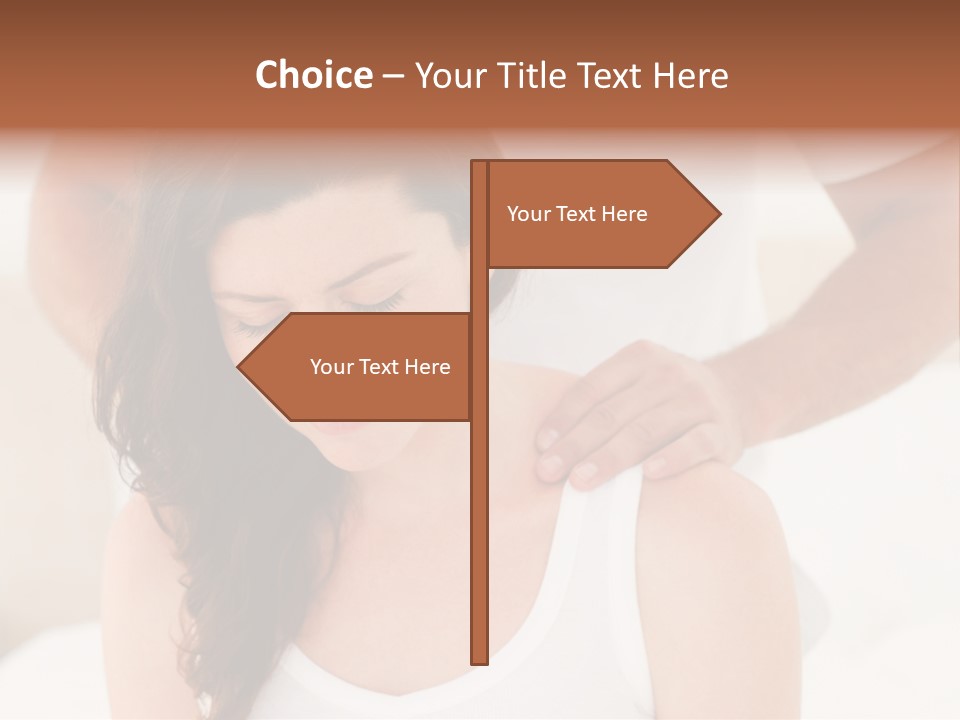 A Woman Getting A Neck Massage From A Man PowerPoint Template