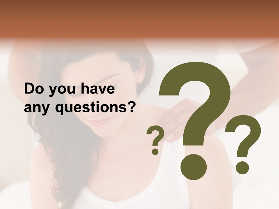 A Woman Getting A Neck Massage From A Man PowerPoint Template