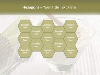 A Bowl Of Food With A Lime On Top Of It PowerPoint Template