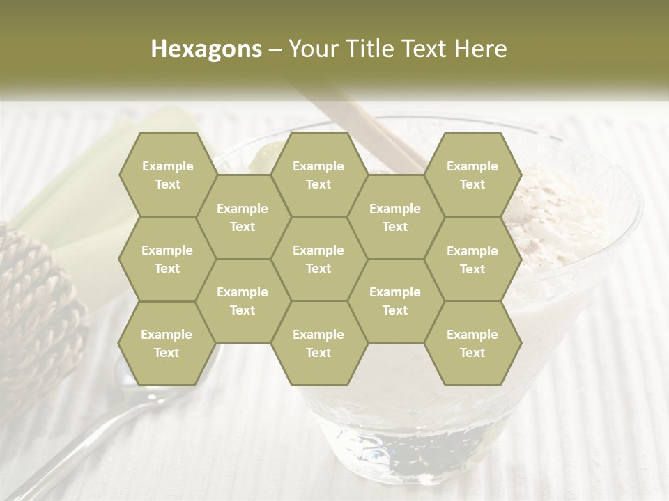 A Bowl Of Food With A Lime On Top Of It PowerPoint Template