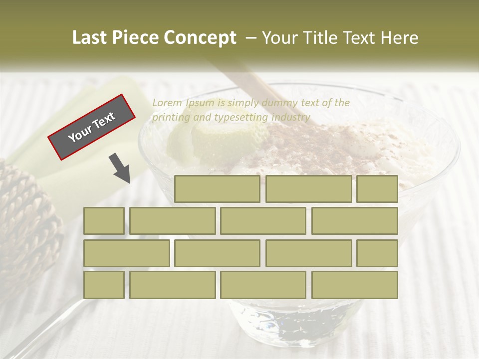 A Bowl Of Food With A Lime On Top Of It PowerPoint Template