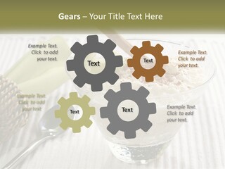 A Bowl Of Food With A Lime On Top Of It PowerPoint Template