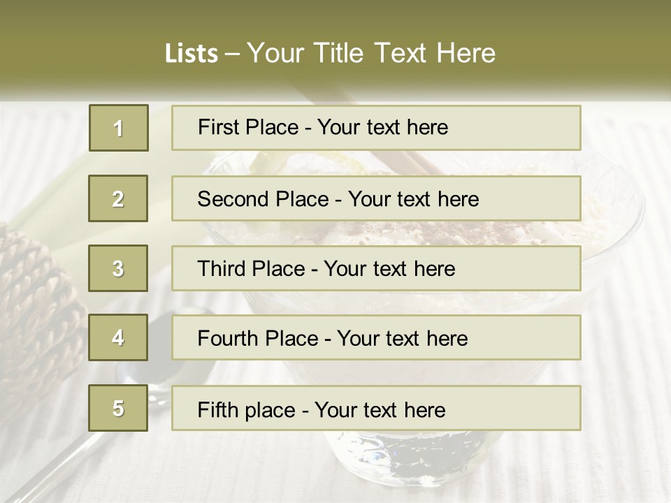 A Bowl Of Food With A Lime On Top Of It PowerPoint Template