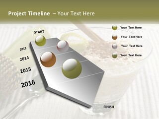 A Bowl Of Food With A Lime On Top Of It PowerPoint Template