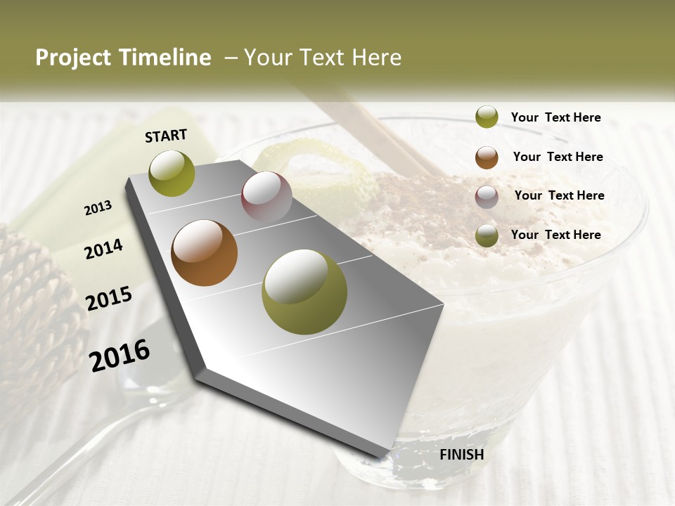 A Bowl Of Food With A Lime On Top Of It PowerPoint Template