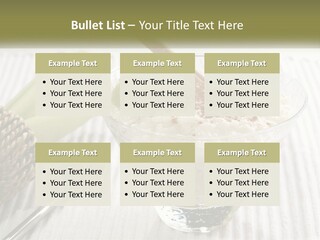 A Bowl Of Food With A Lime On Top Of It PowerPoint Template