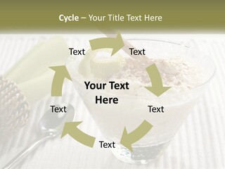A Bowl Of Food With A Lime On Top Of It PowerPoint Template