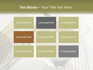 A Bowl Of Food With A Lime On Top Of It PowerPoint Template