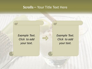 A Bowl Of Food With A Lime On Top Of It PowerPoint Template