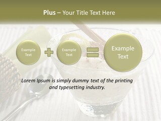 A Bowl Of Food With A Lime On Top Of It PowerPoint Template