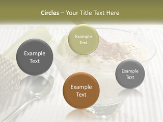 A Bowl Of Food With A Lime On Top Of It PowerPoint Template