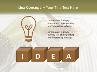 A Bowl Of Food With A Lime On Top Of It PowerPoint Template