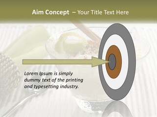 A Bowl Of Food With A Lime On Top Of It PowerPoint Template