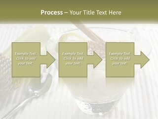 A Bowl Of Food With A Lime On Top Of It PowerPoint Template