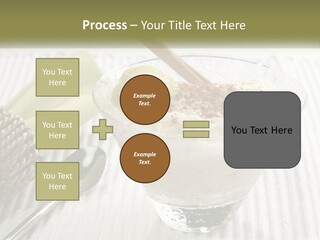 A Bowl Of Food With A Lime On Top Of It PowerPoint Template