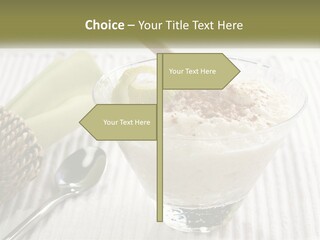 A Bowl Of Food With A Lime On Top Of It PowerPoint Template