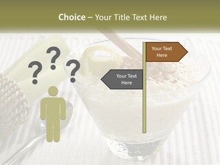 A Bowl Of Food With A Lime On Top Of It PowerPoint Template