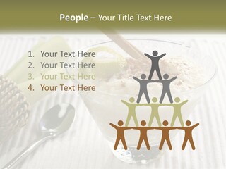 A Bowl Of Food With A Lime On Top Of It PowerPoint Template