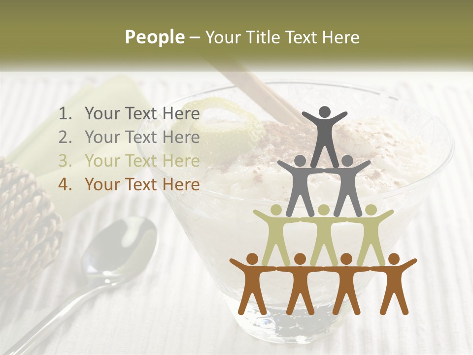 A Bowl Of Food With A Lime On Top Of It PowerPoint Template