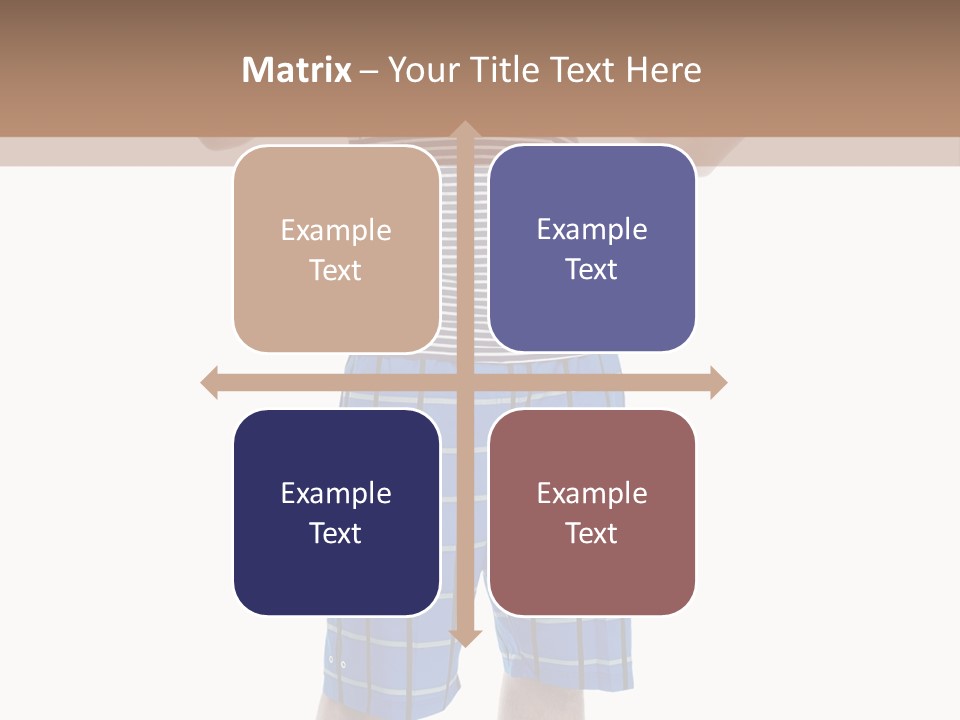 A Man In A Tank Top And Plaid Shorts Is Pointing At Something PowerPoint Template