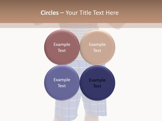 A Man In A Tank Top And Plaid Shorts Is Pointing At Something PowerPoint Template