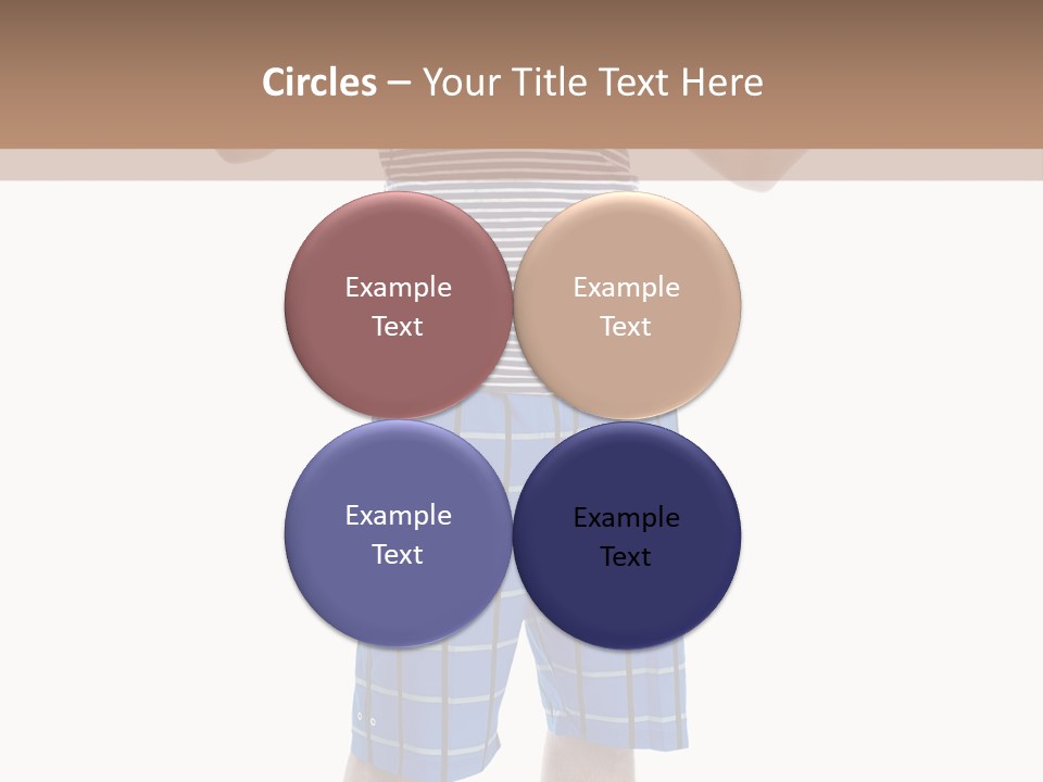 A Man In A Tank Top And Plaid Shorts Is Pointing At Something PowerPoint Template