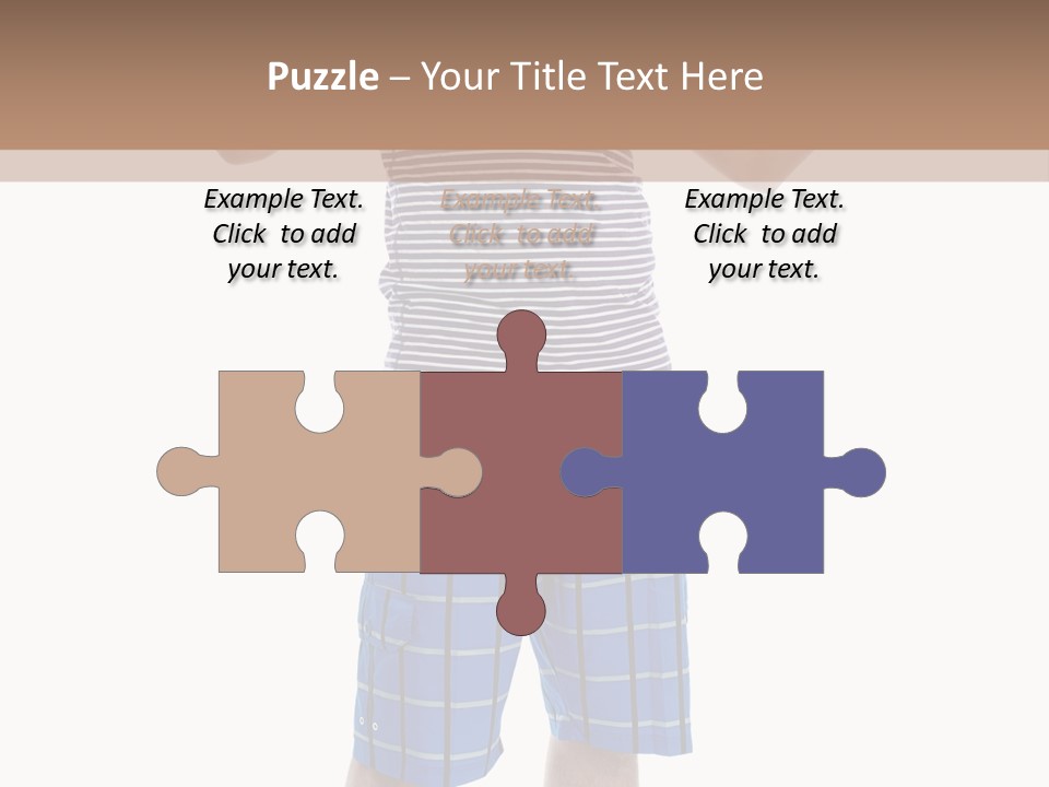 A Man In A Tank Top And Plaid Shorts Is Pointing At Something PowerPoint Template