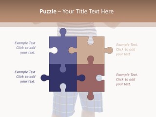 A Man In A Tank Top And Plaid Shorts Is Pointing At Something PowerPoint Template