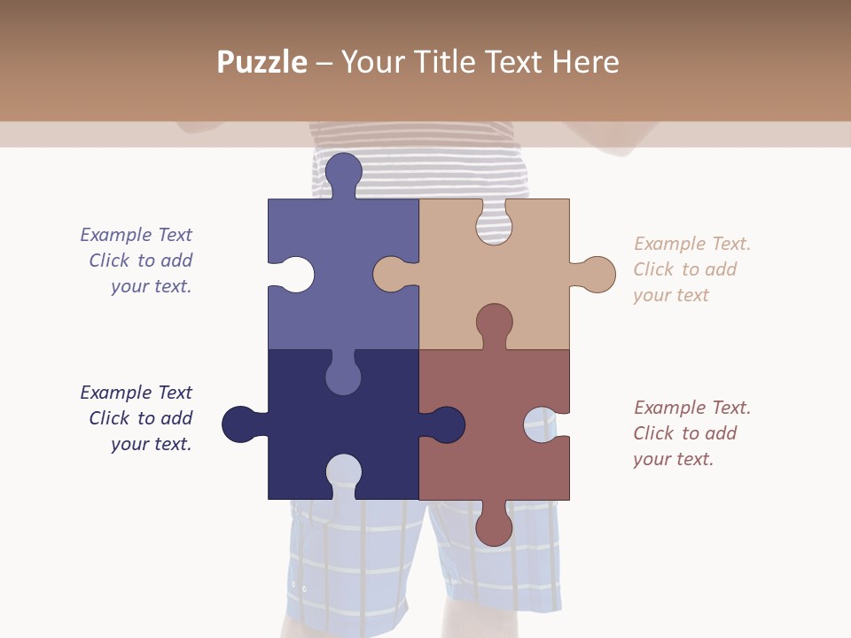 A Man In A Tank Top And Plaid Shorts Is Pointing At Something PowerPoint Template