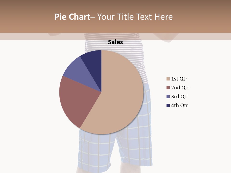A Man In A Tank Top And Plaid Shorts Is Pointing At Something PowerPoint Template