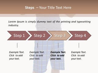 A Man In A Tank Top And Plaid Shorts Is Pointing At Something PowerPoint Template