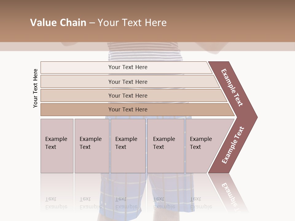 A Man In A Tank Top And Plaid Shorts Is Pointing At Something PowerPoint Template