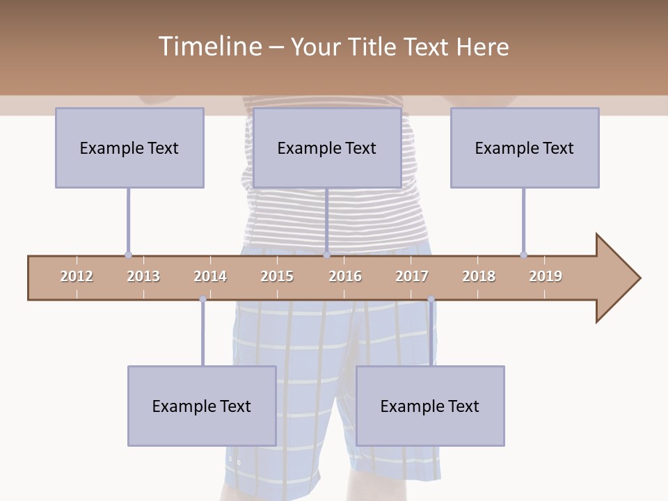 A Man In A Tank Top And Plaid Shorts Is Pointing At Something PowerPoint Template