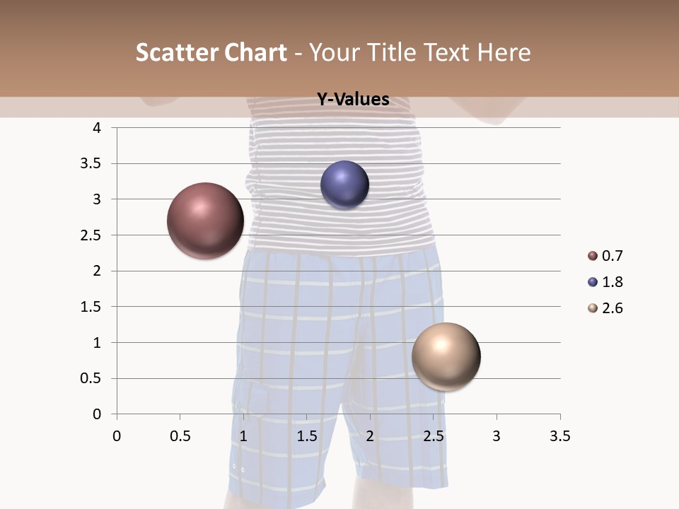 A Man In A Tank Top And Plaid Shorts Is Pointing At Something PowerPoint Template