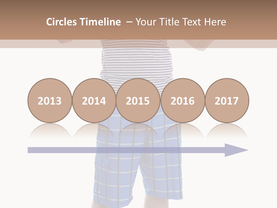 A Man In A Tank Top And Plaid Shorts Is Pointing At Something PowerPoint Template