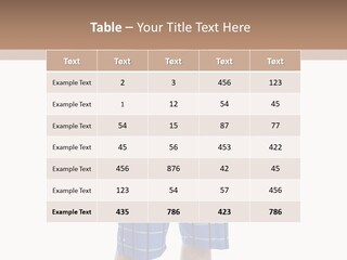 A Man In A Tank Top And Plaid Shorts Is Pointing At Something PowerPoint Template