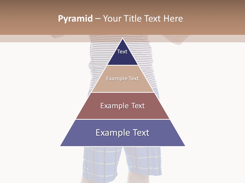 A Man In A Tank Top And Plaid Shorts Is Pointing At Something PowerPoint Template