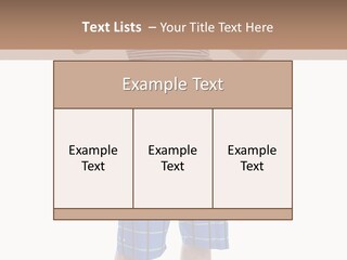 A Man In A Tank Top And Plaid Shorts Is Pointing At Something PowerPoint Template