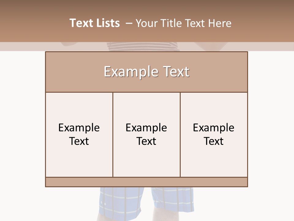 A Man In A Tank Top And Plaid Shorts Is Pointing At Something PowerPoint Template