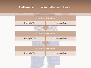 A Man In A Tank Top And Plaid Shorts Is Pointing At Something PowerPoint Template
