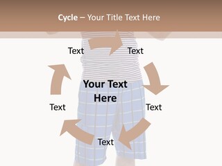 A Man In A Tank Top And Plaid Shorts Is Pointing At Something PowerPoint Template
