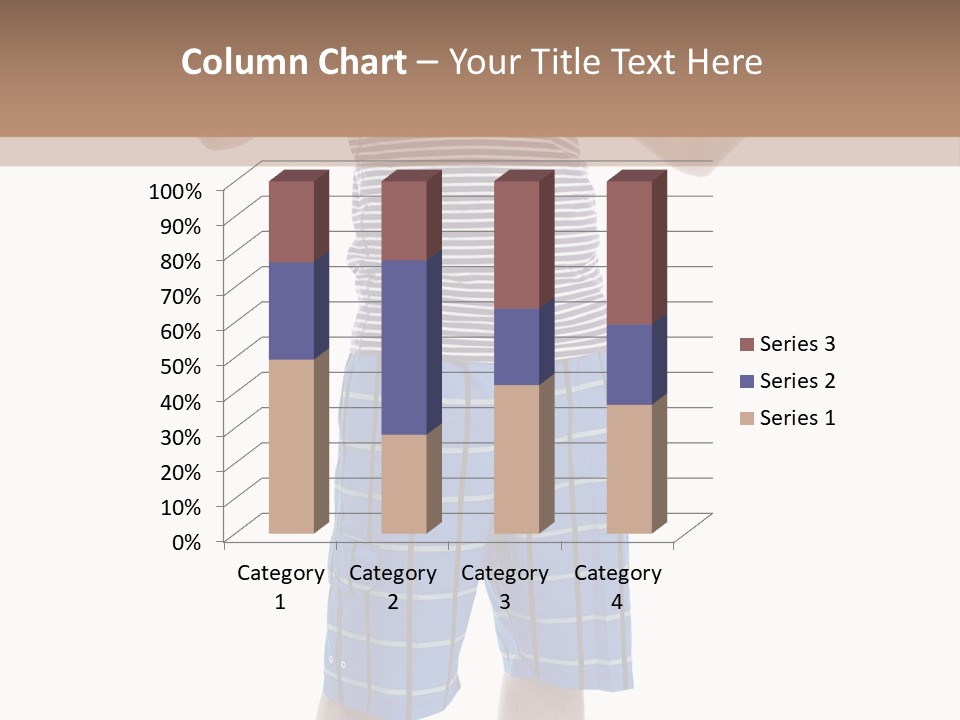 A Man In A Tank Top And Plaid Shorts Is Pointing At Something PowerPoint Template