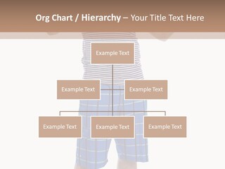 A Man In A Tank Top And Plaid Shorts Is Pointing At Something PowerPoint Template