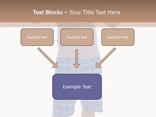 A Man In A Tank Top And Plaid Shorts Is Pointing At Something PowerPoint Template