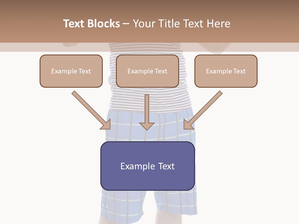 A Man In A Tank Top And Plaid Shorts Is Pointing At Something PowerPoint Template